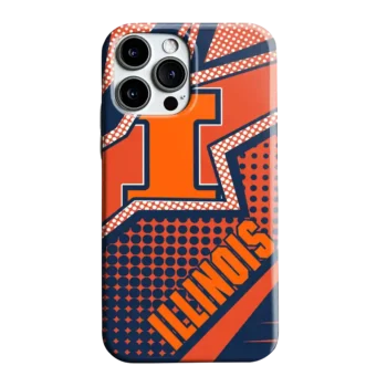 Illinois Fighting Illini Star Outline Blue Phone Case