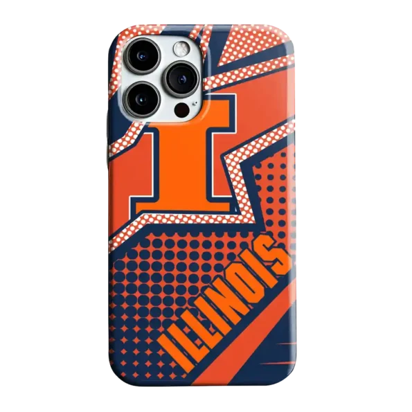 illinois fighting illini star outline blue phone case best selling