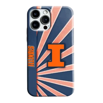 Illinois Fighting Illini Sunburst Rays Blue Phone Case
