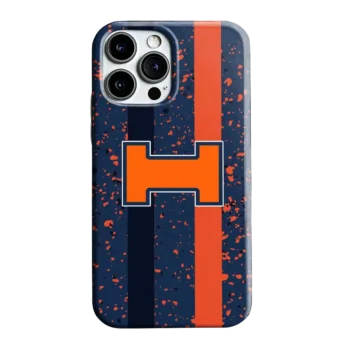 Illinois Fighting Illini Textured Stripe Blue Phone Case