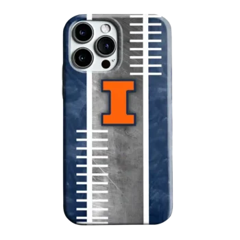 Illinois Fighting Illini Yard Markers Blue Gray Phone Case