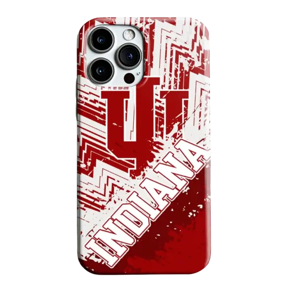 indiana hoosiers abstract zigzag red phone case best selling