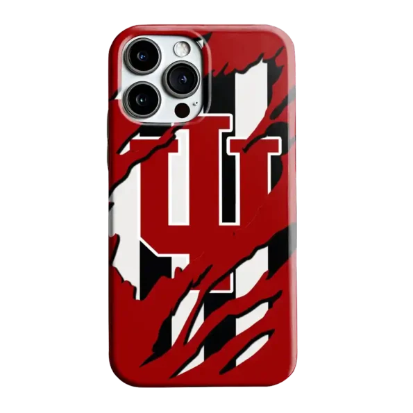 indiana hoosiers claw scar red black phone case best selling