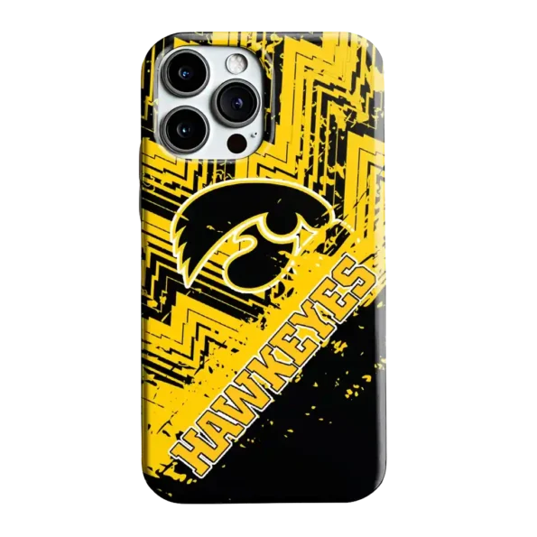 iowa hawkeyes abstract zigzag black phone case best selling