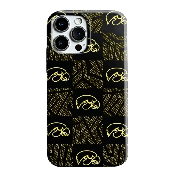 iowa hawkeyes chevron squares black phone case best selling