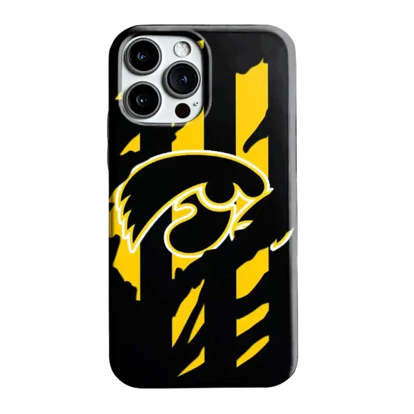 iowa hawkeyes claw scar black phone case best selling