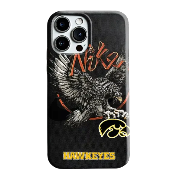 iowa hawkeyes eagle soar black phone case best selling