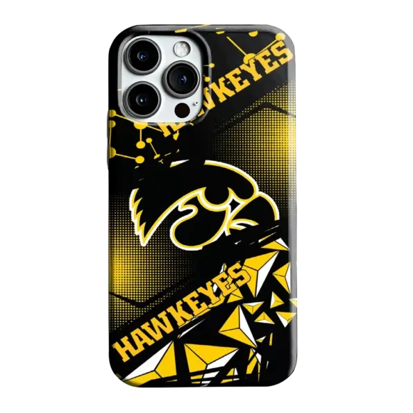 iowa hawkeyes jagged flash black phone case best selling