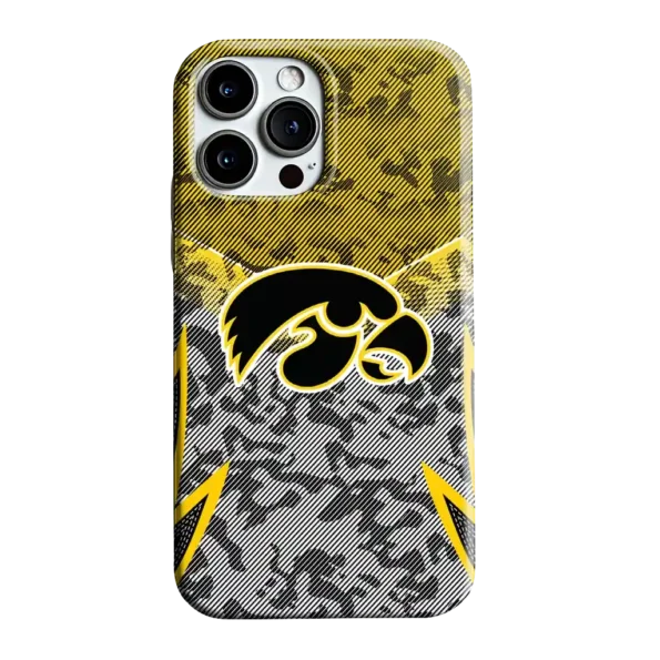 iowa hawkeyes striped overlay black phone case best selling