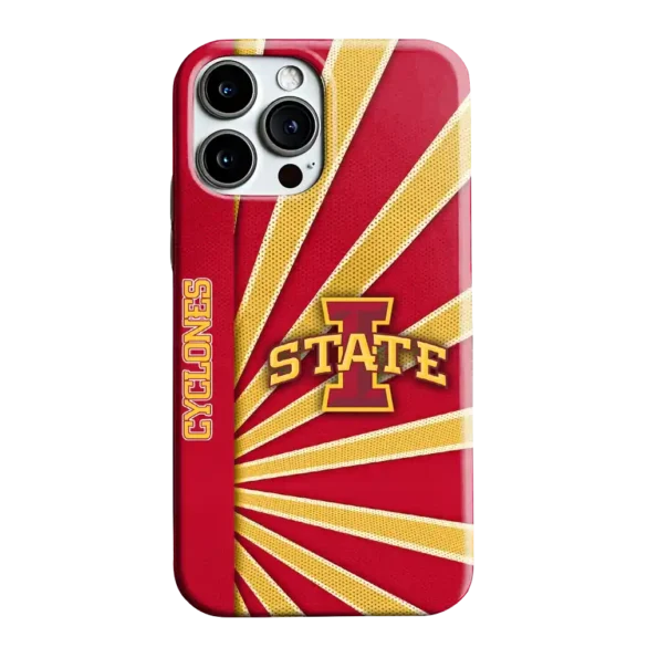 iowa state cyclones sunburst rays red phone case best selling