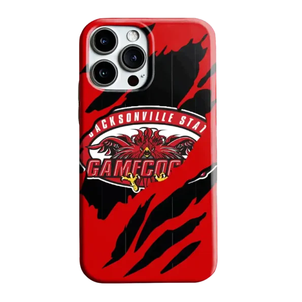 jacksonville state gamecocks claw scar red black phone case best selling