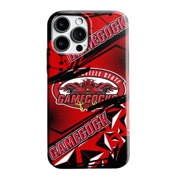 jacksonville state gamecocks jagged flash red black phone case best selling