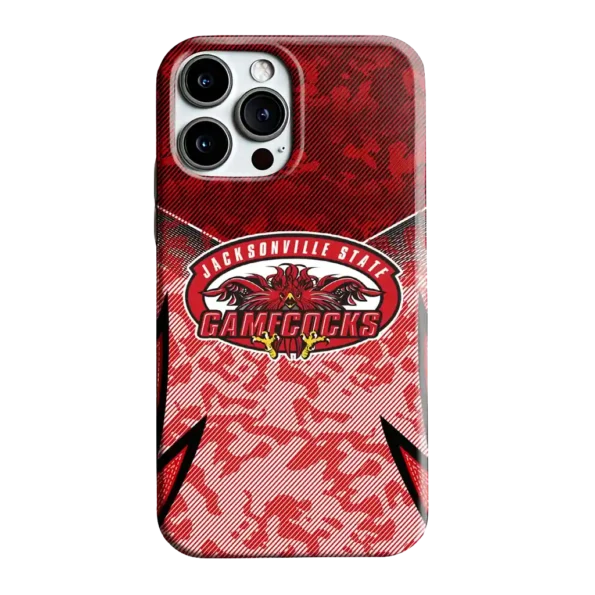 jacksonville state gamecocks striped overlay red phone case best selling