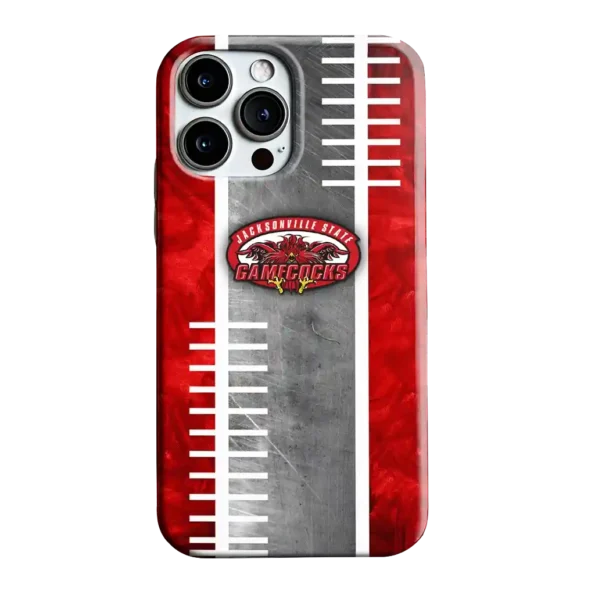 jacksonville state gamecocks yard markers red gray phone case best selling