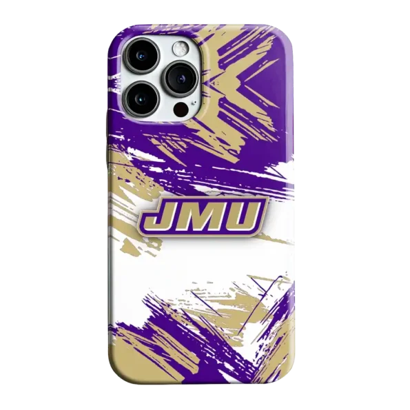 james madison dukes brushstroke clash purple white phone case best selling