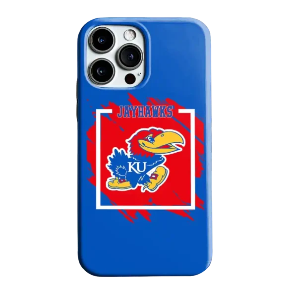 kansas jayhawks brush square blue phone case best selling