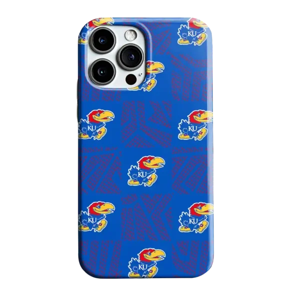 kansas jayhawks chevron squares blue phone case best selling