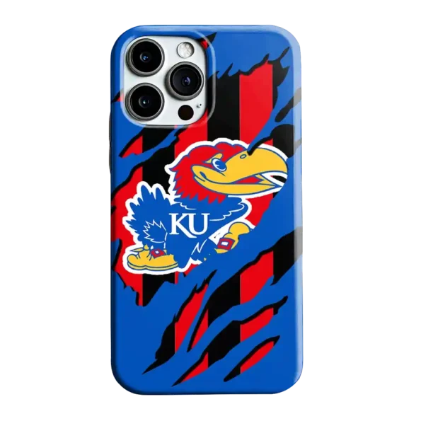 kansas jayhawks claw scar blue black phone case best selling