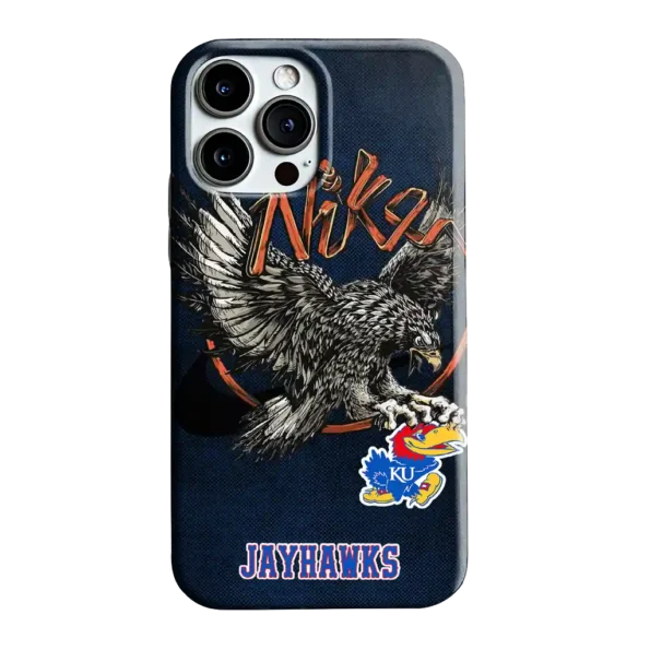 kansas jayhawks eagle soar blue phone case best selling