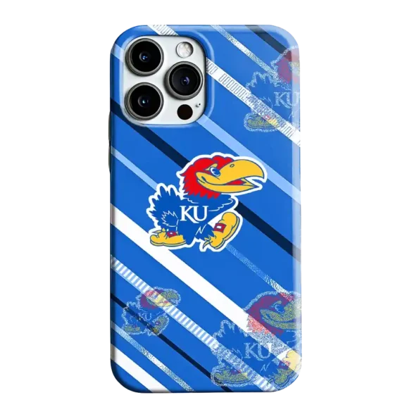 kansas jayhawks linear stripes blue phone case best selling