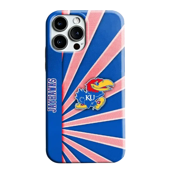 kansas jayhawks sunburst rays blue phone case best selling