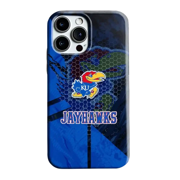 kansas jayhawks web overlay blue phone case best selling