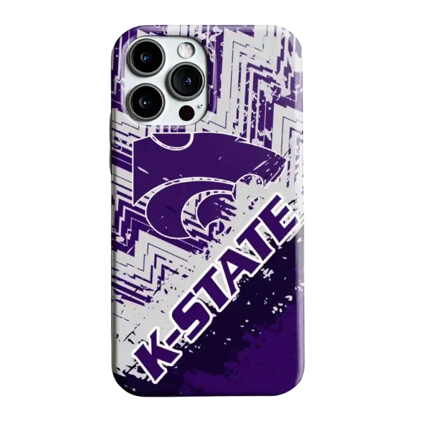 kansas state wildcats abstract zigzag purple phone case best selling