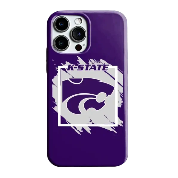 kansas state wildcats brush square purple phone case best selling