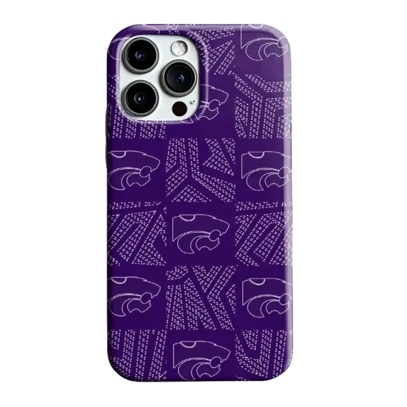 kansas state wildcats chevron squares purple phone case best selling