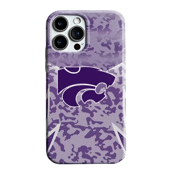 kansas state wildcats striped overlay purple phone case best selling