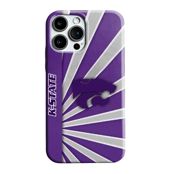 kansas state wildcats sunburst rays purple phone case best selling