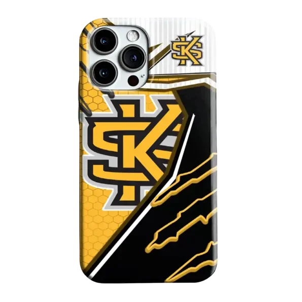 kennesaw state owls armor streaks gold phone case best selling