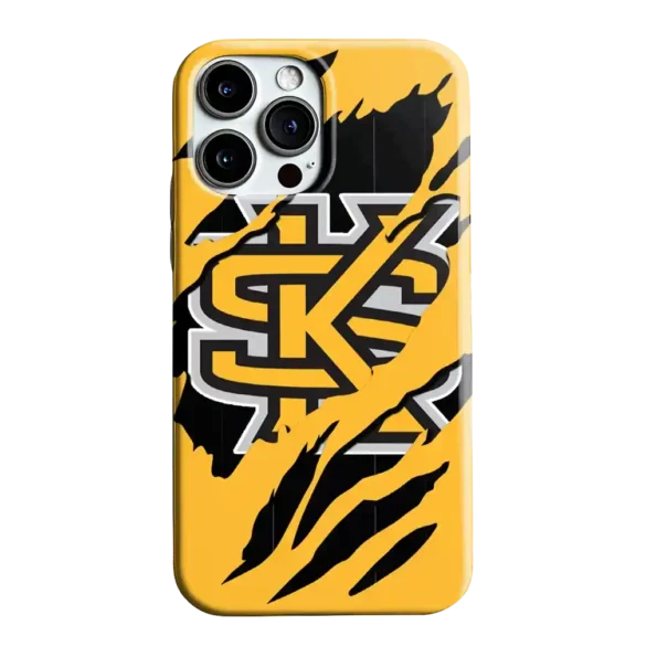 kennesaw state owls claw scar gold black phone case best selling
