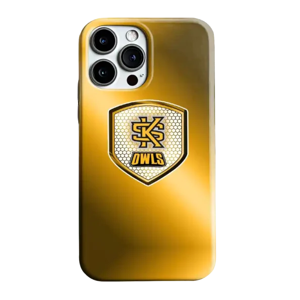 kennesaw state owls shield mesh gold phone case best selling