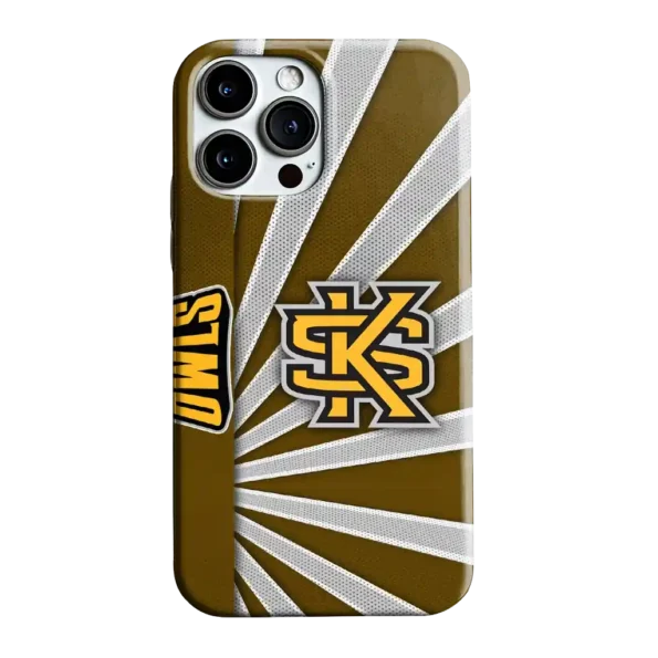 kennesaw state owls sunburst rays gold phone case best selling