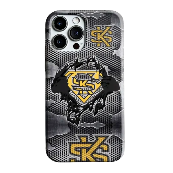 kennesaw state owls superman emblem burst gray phone case best selling