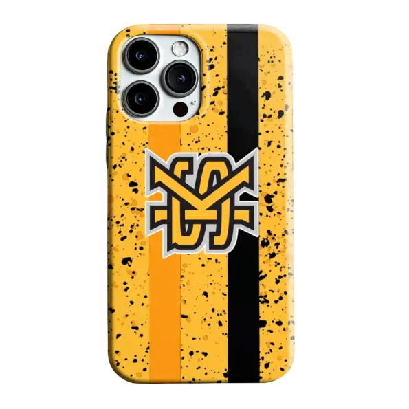 kennesaw state owls textured stripe gold phone case best selling