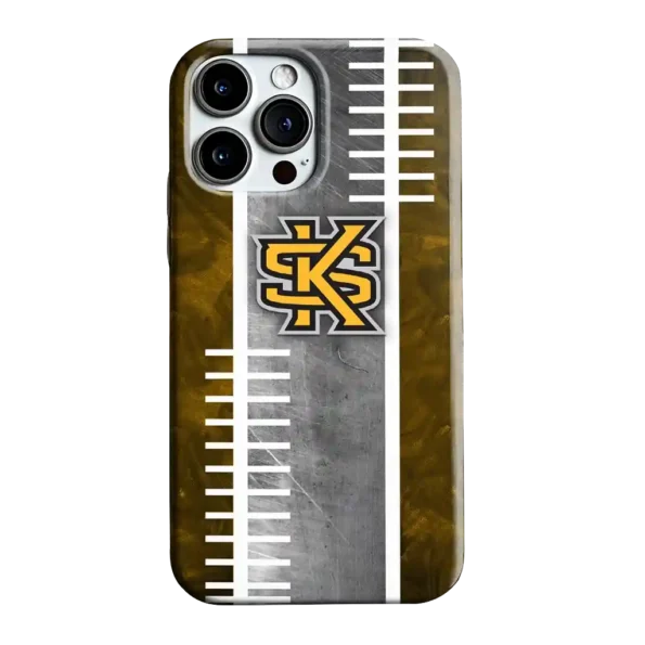 kennesaw state owls yard markers gold gray phone case best selling
