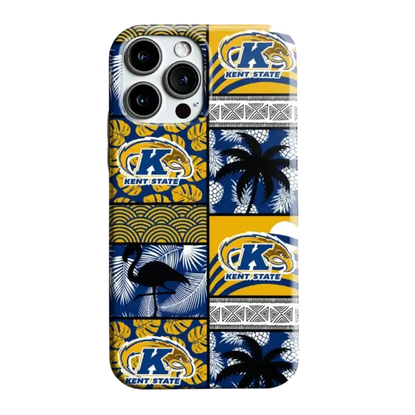 kent state golden flashes flamingo palm trees navy blue phone case best selling