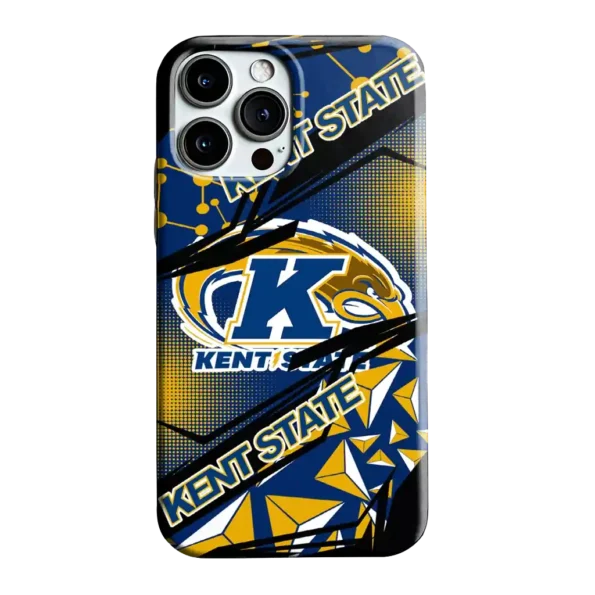 kent state golden flashes jagged flash navy blue black phone case best selling