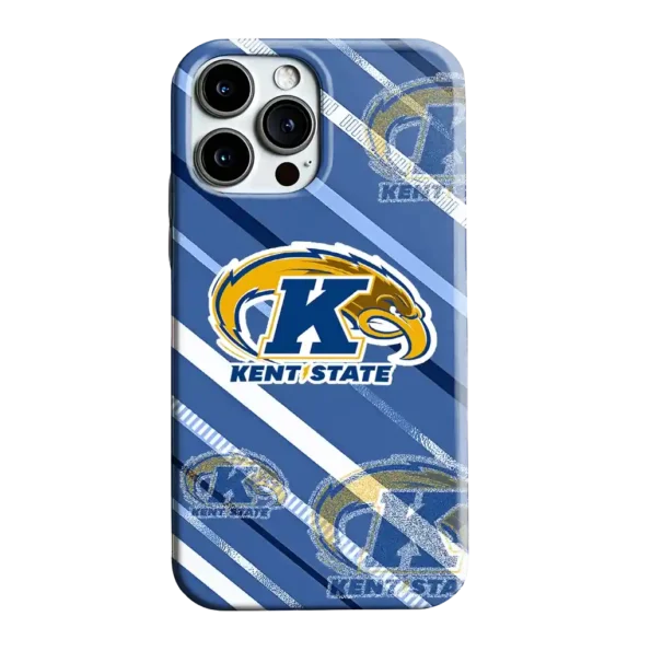 kent state golden flashes linear stripes navy blue phone case best selling