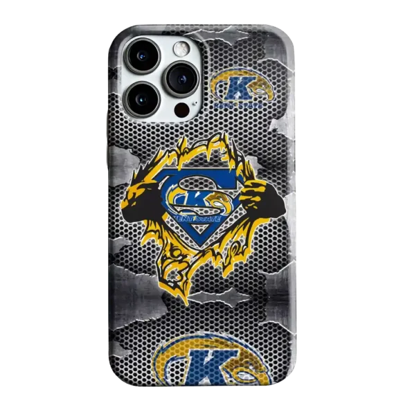 kent state golden flashes superman emblem burst gray phone case best selling