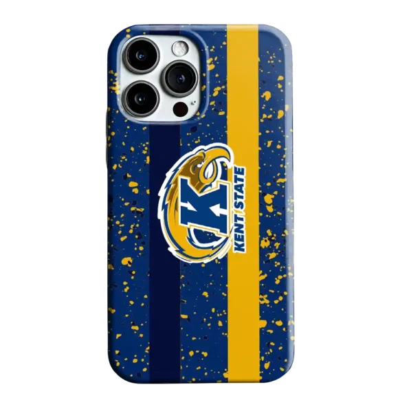 kent state golden flashes textured stripe navy blue phone case best selling