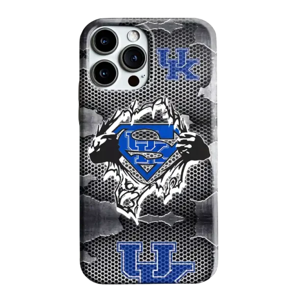 kentucky wildcats superman emblem burst gray phone case best selling