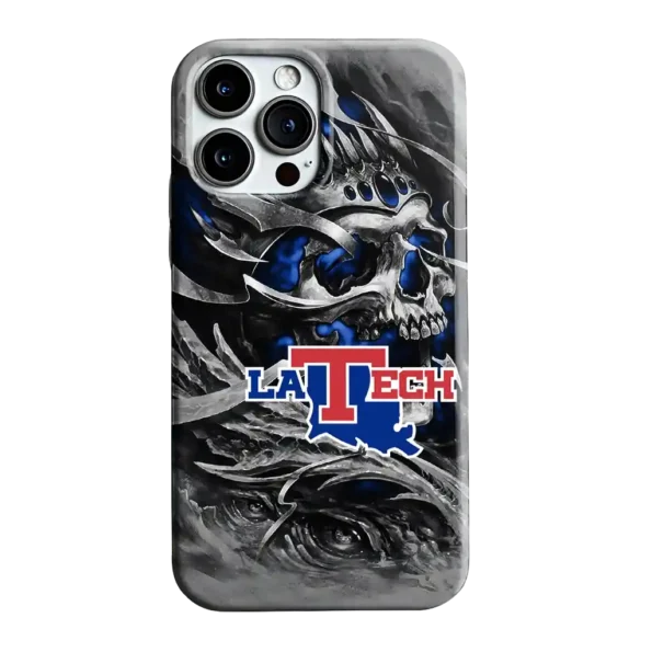 la tech skull blades blue gray phone case best selling