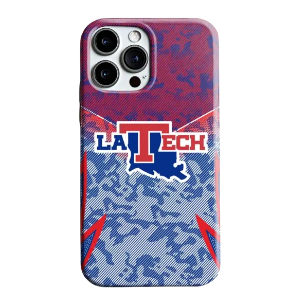 la tech striped overlay blue phone case best selling