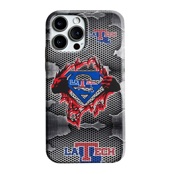la tech superman emblem burst gray phone case best selling