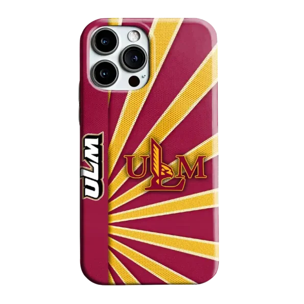 louisiana monroe warhawks sunburst rays red phone case best selling