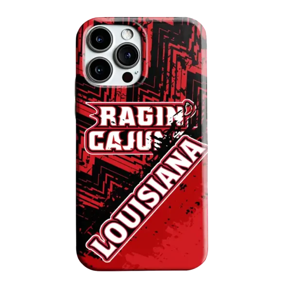 louisiana ragin cajuns abstract zigzag red phone case best selling