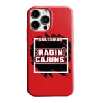 louisiana-ragin-cajuns-brush-square-red-phone-case-best-selling.webp